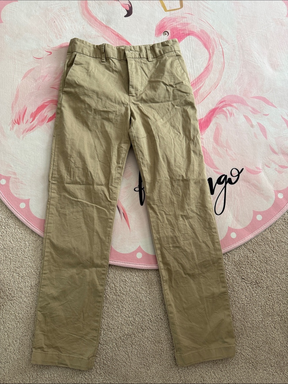 Polo by Ralph Lauren Boys Tan Khaki Straight‑Leg Chinos